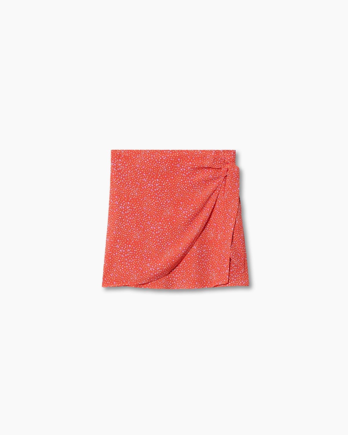 Wrap print skirt